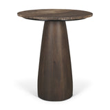 Allyson Round Dark Brown wood w/ Cappuccino Marble Top Bistro Table by Mercana at Eve Furniture