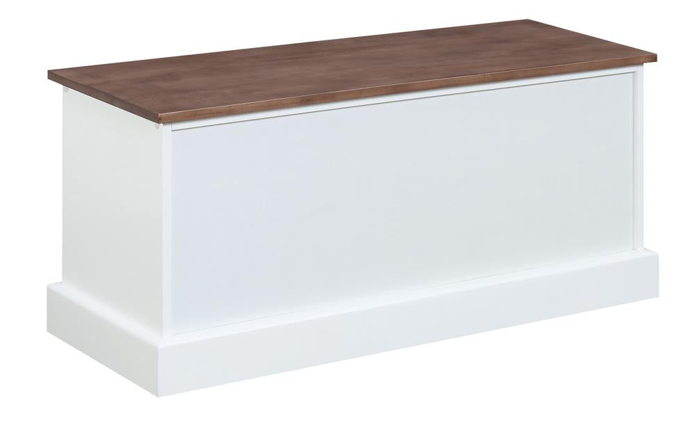 Alma Weathered Brown/White 3-Drawer Storage Bench