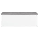 Alma White/Weathered Grey 3-Drawer Storage Bench