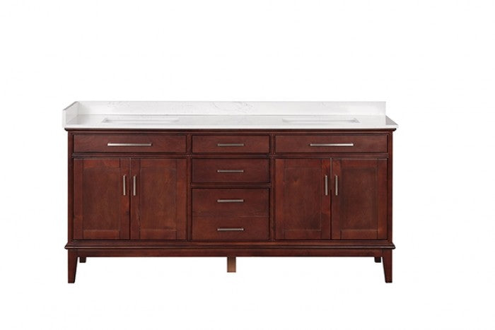 Almeria White/Cherry Vanity Set by Furniture of America at Eve Furniture