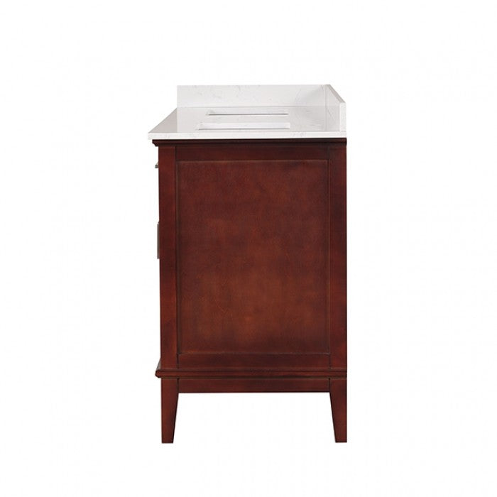 Almeria White/Cherry Vanity Set by Furniture of America at Eve Furniture