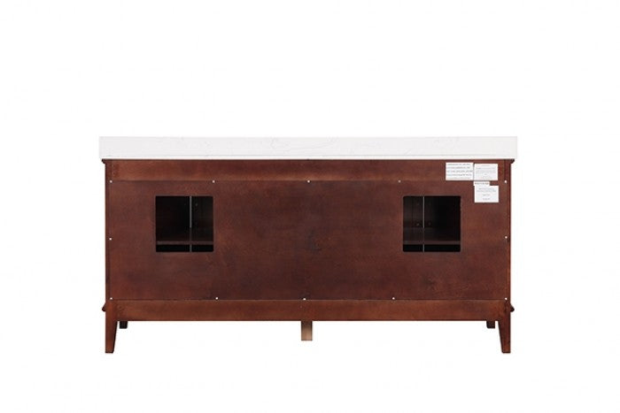 Almeria White/Cherry Vanity Set by Furniture of America at Eve Furniture