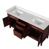 Almeria White/Cherry Vanity Set by Furniture of America at Eve Furniture