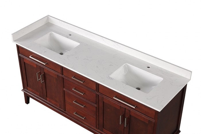 Almeria White/Cherry Vanity Set by Furniture of America at Eve Furniture