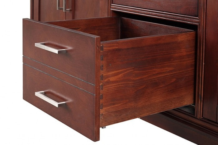 Almeria White/Cherry Vanity Set by Furniture of America at Eve Furniture