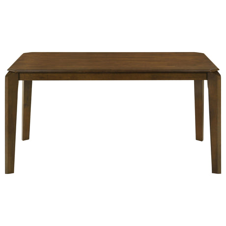 Almonte Dark Brown Rectangular Wood Dining Table by Coaster at Eve Furniture
