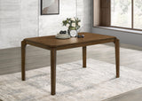 Almonte Dark Brown Rectangular Wood Dining Table by Coaster at Eve Furniture