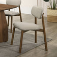 Alnwick Walnut/Beige Side Chair Set of 2 by Furniture of America at Eve Furniture