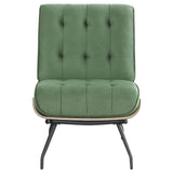 Aloma Green Armless Tufted Accent Chair