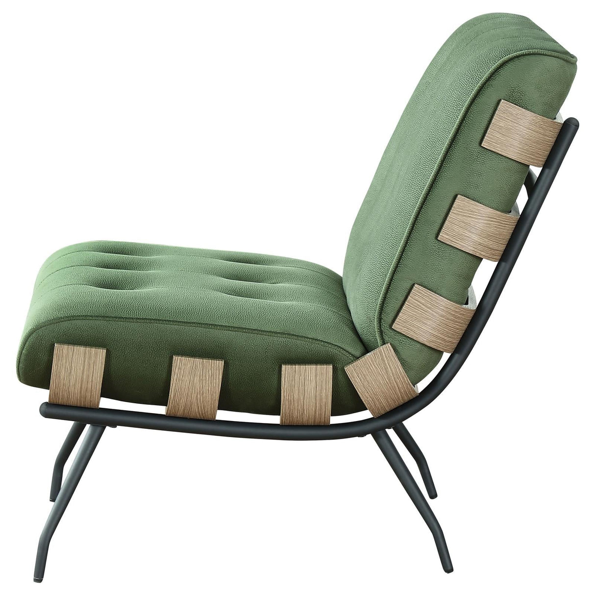 Aloma Green Armless Tufted Accent Chair