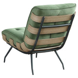 Aloma Green Armless Tufted Accent Chair