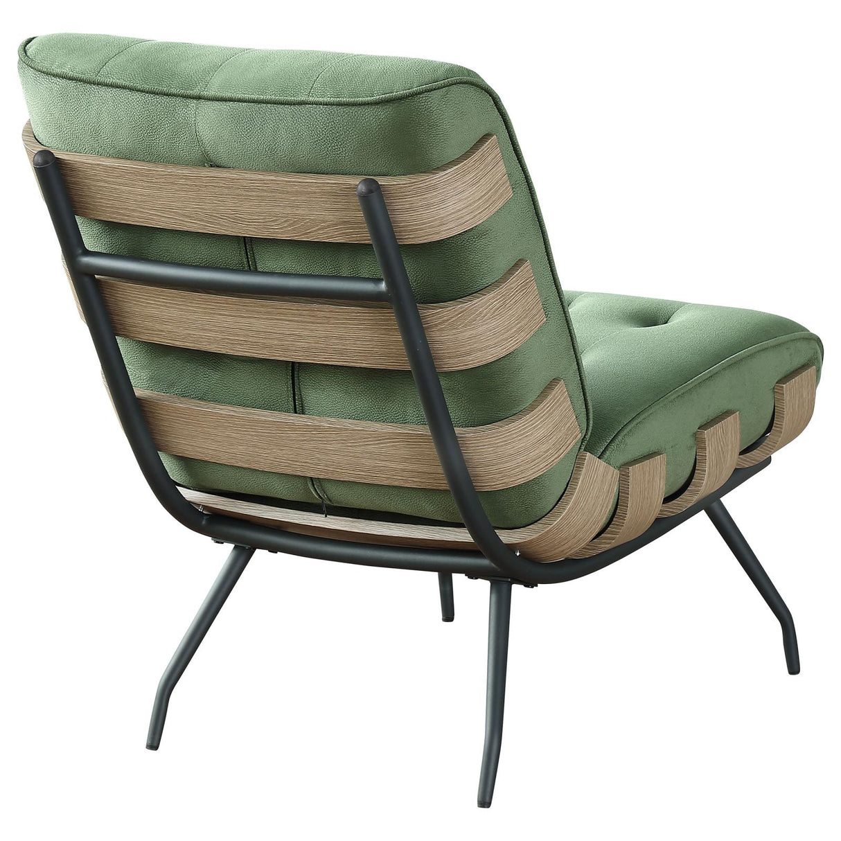 Aloma Green Armless Tufted Accent Chair