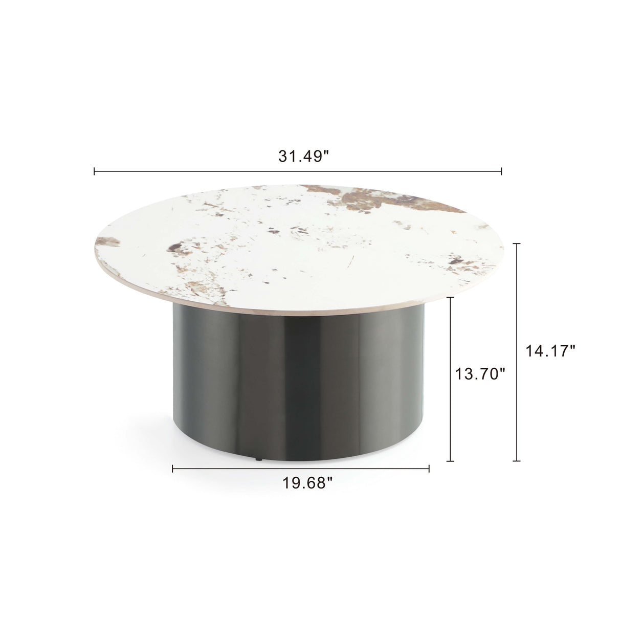 Alondra Coffee Table and End Table in Black (set of 2) by Manhattan Comfort at Eve Furniture