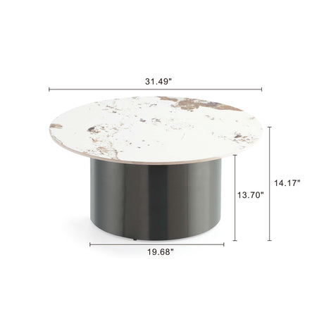 Alondra Coffee Table and End Table in Black (set of 2) by Manhattan Comfort at Eve Furniture