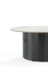 Alondra Coffee Table and End Table in Black (set of 2) by Manhattan Comfort at Eve Furniture