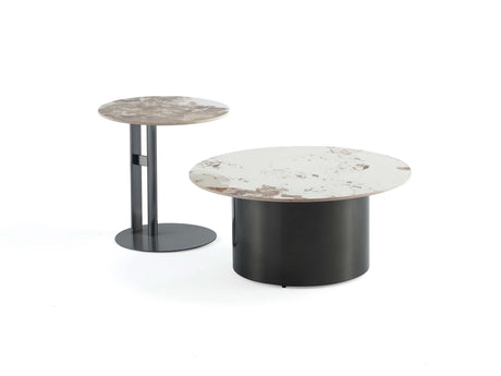 Alondra Coffee Table and End Table in Black (set of 2) by Manhattan Comfort at Eve Furniture
