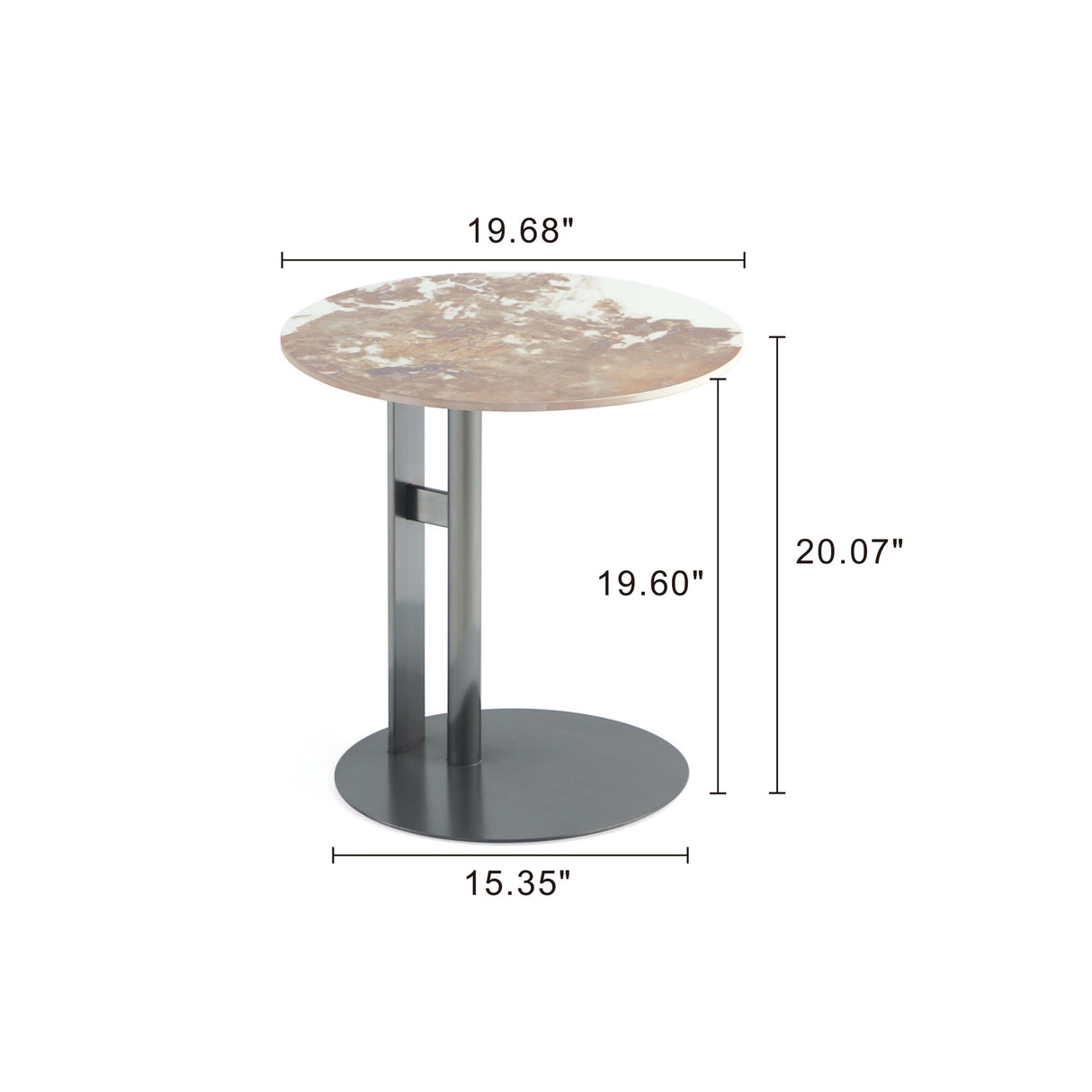 Alondra End Table in Black by Manhattan Comfort at Eve Furniture
