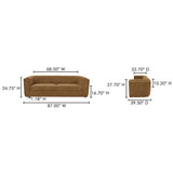 Alora Brown Sofa by Moe's Home at Eve Furniture