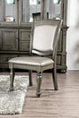 Alpena Gray/Silver Side Chair, Set of 2 by Furniture of America at Eve Furniture