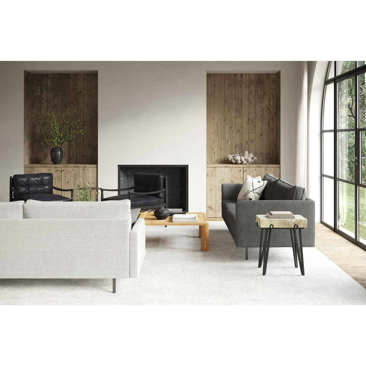 Alpert Light Brown Accent Table by Moe's Home at Eve Furniture