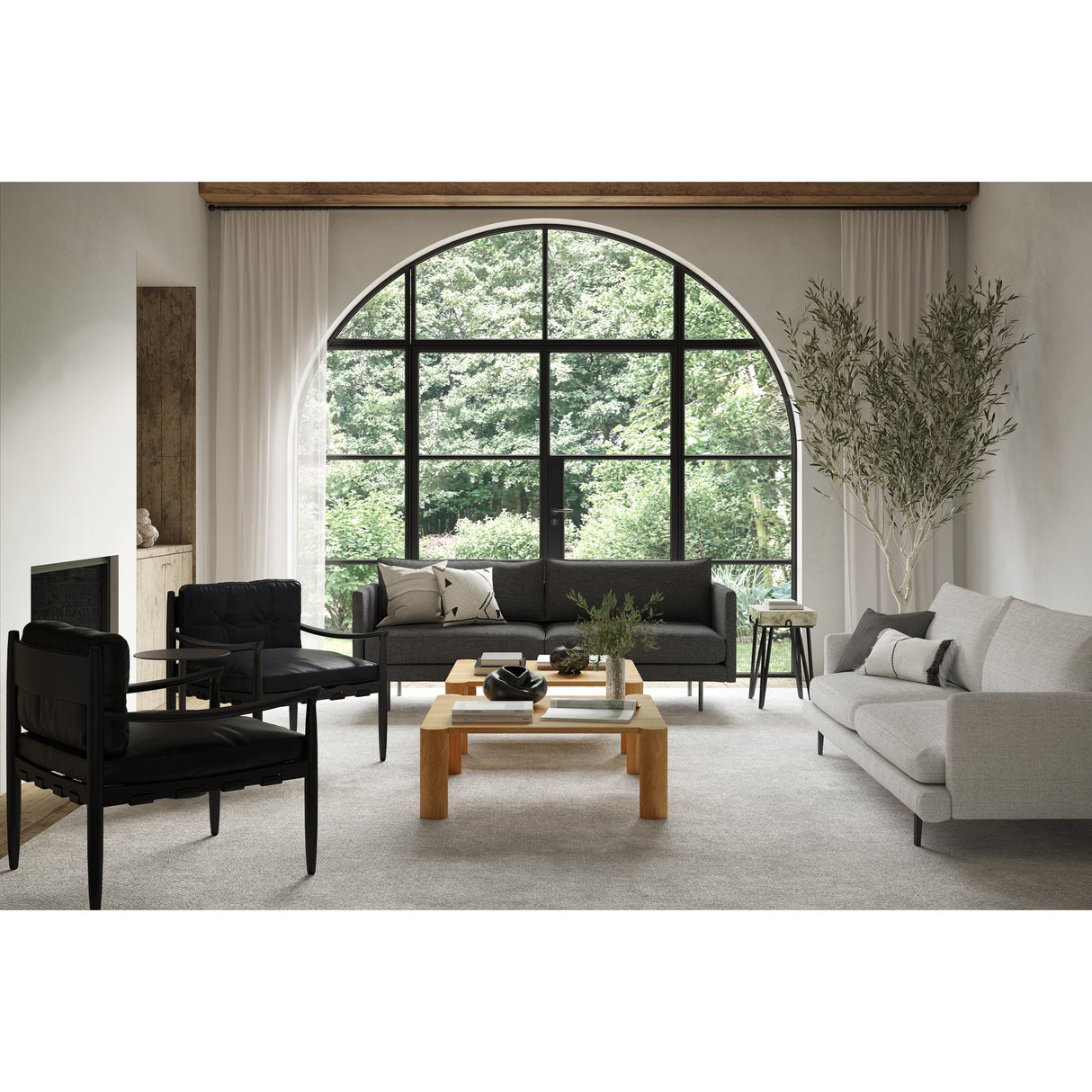 Alpert Light Brown Accent Table by Moe's Home at Eve Furniture
