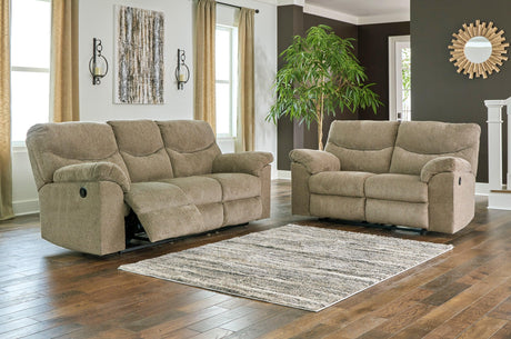 Alphons Briar Manual Reclining Living Room Set by Ashley at Eve Furniture