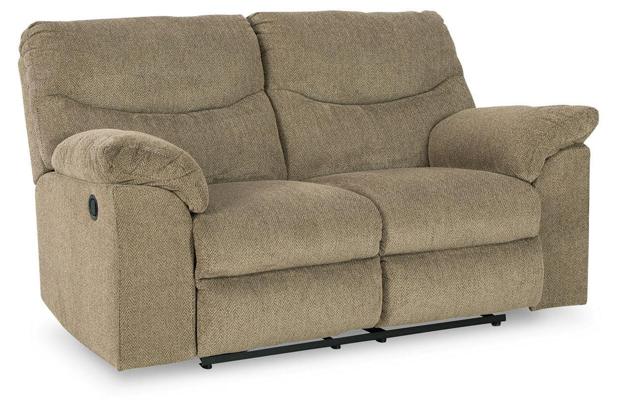 Alphons Briar Manual Reclining Loveseat by Ashley at Eve Furniture