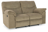Alphons Briar Manual Reclining Loveseat by Ashley at Eve Furniture