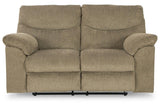 Alphons Briar Manual Reclining Loveseat by Ashley at Eve Furniture