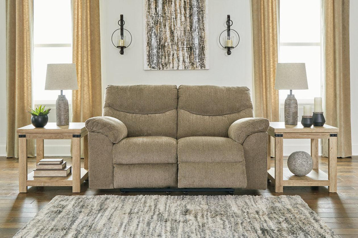 Alphons Briar Manual Reclining Loveseat by Ashley at Eve Furniture