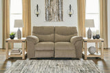 Alphons Briar Manual Reclining Loveseat by Ashley at Eve Furniture