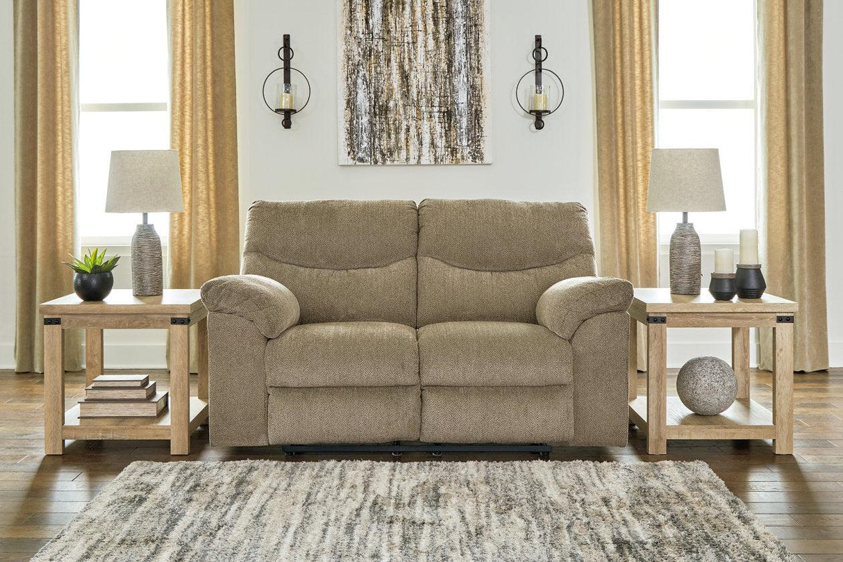 Alphons Briar Manual Reclining Loveseat by Ashley at Eve Furniture