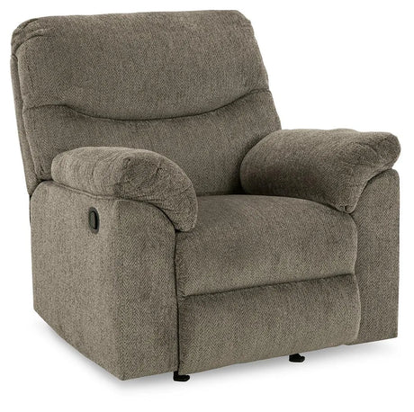 Alphons Putty Manual Recliner by Ashley at Eve Furniture