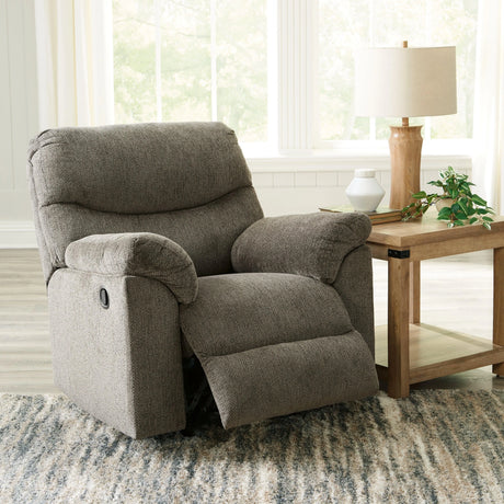 Alphons Putty Manual Recliner by Ashley at Eve Furniture
