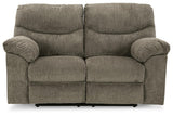Alphons Putty Manual Reclining Loveseat by Ashley at Eve Furniture