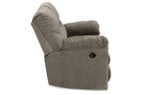 Alphons Putty Manual Reclining Loveseat by Ashley at Eve Furniture