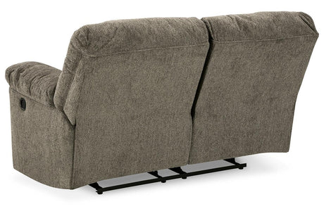 Alphons Putty Manual Reclining Loveseat by Ashley at Eve Furniture