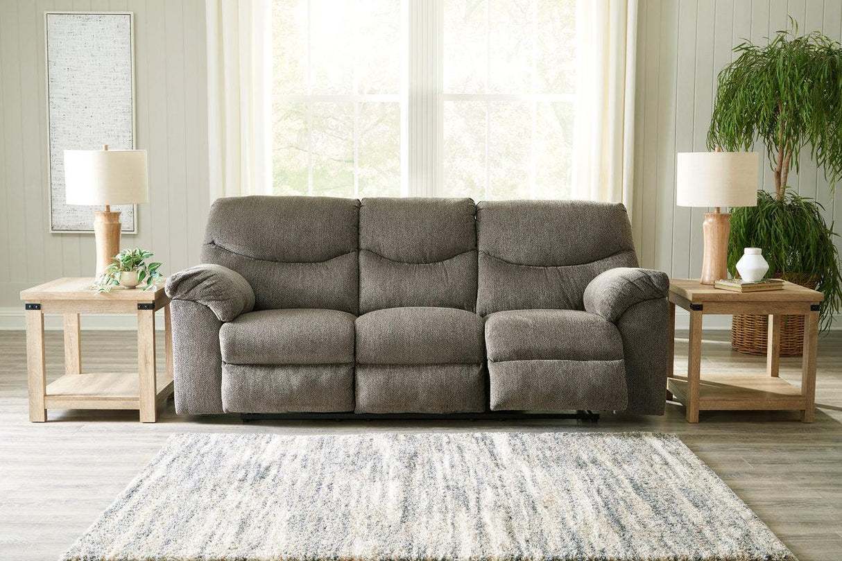 Alphons Putty Manual Reclining Sofa by Ashley at Eve Furniture