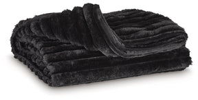 Alsonwell Black Throw by Ashley at Eve Furniture