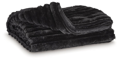 Alsonwell Black Throw by Ashley at Eve Furniture