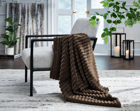 Alsonwell Brown Throw by Ashley at Eve Furniture