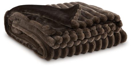 Alsonwell Brown Throw by Ashley at Eve Furniture