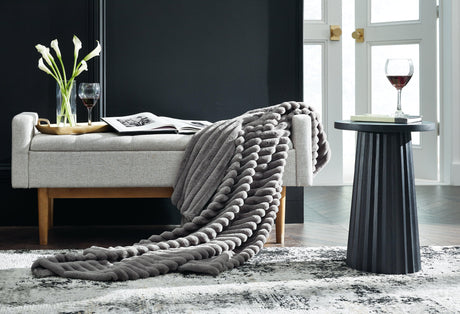 Alsonwell Gray Throw by Ashley at Eve Furniture