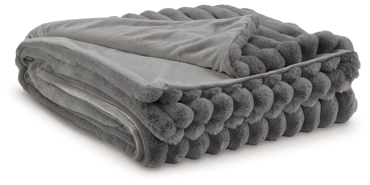 Alsonwell Gray Throw by Ashley at Eve Furniture