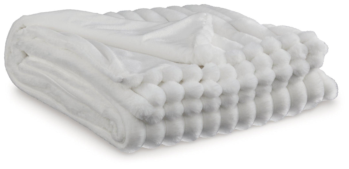 Alsonwell White Throw by Ashley at Eve Furniture