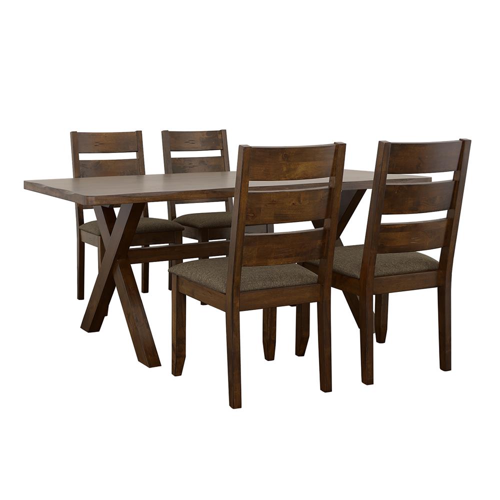 Alston Knotty Nutmeg/Gray 5-Piece Dining Set