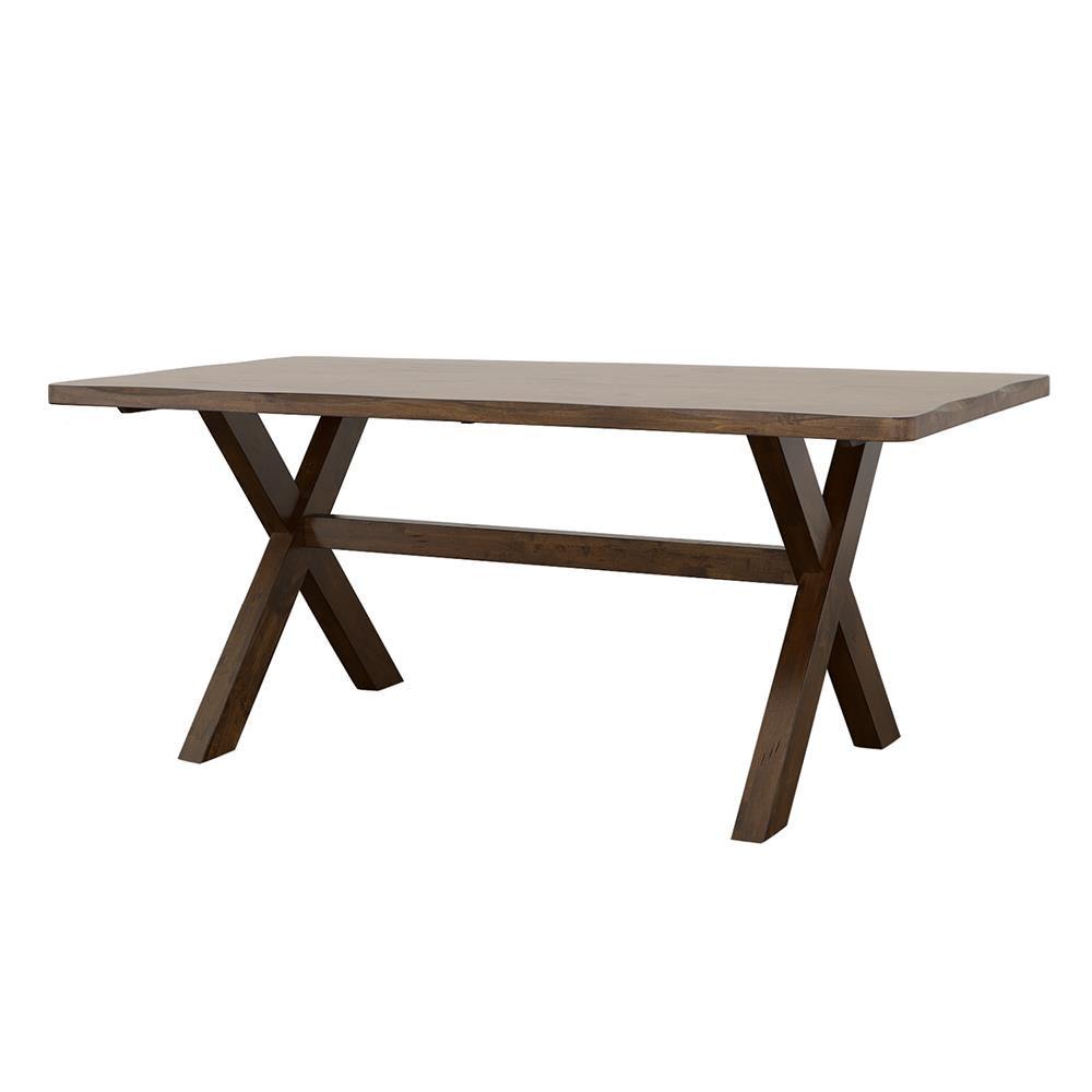 Alston Knotty Nutmeg X-Shaped Dining Table by Coaster at Eve Furniture