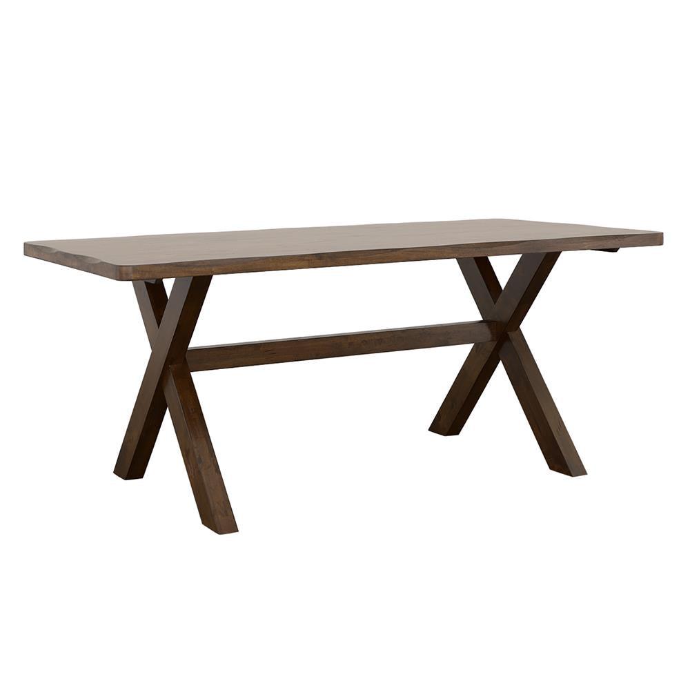 Alston Knotty Nutmeg X-Shaped Dining Table by Coaster at Eve Furniture
