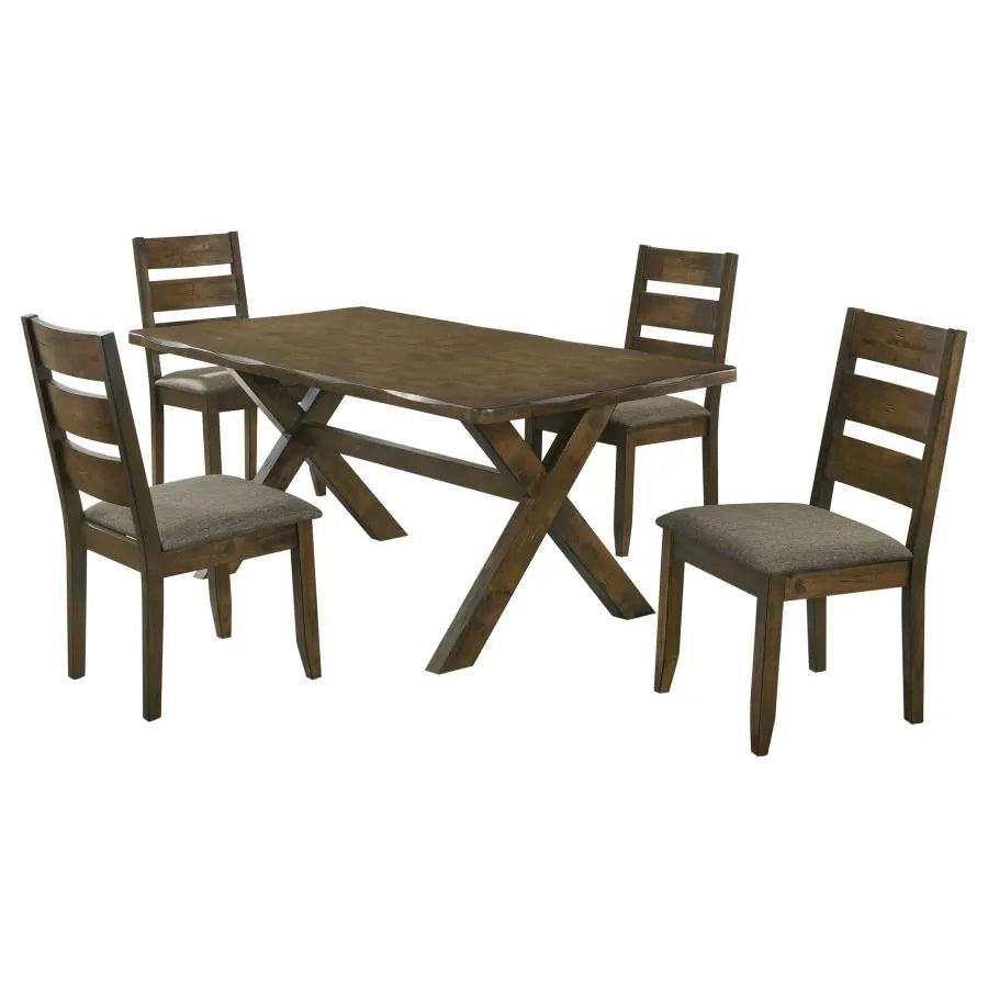Alston Knotty Nutmeg/Gray 5-Piece Dining Set by Coaster at Eve Furniture