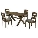 Alston Knotty Nutmeg/Gray 5-Piece Dining Set by Coaster at Eve Furniture